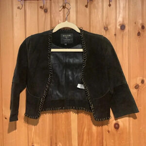 KATE MOSS x TOPSHOP vintage Y2K leather suede bolero jacket